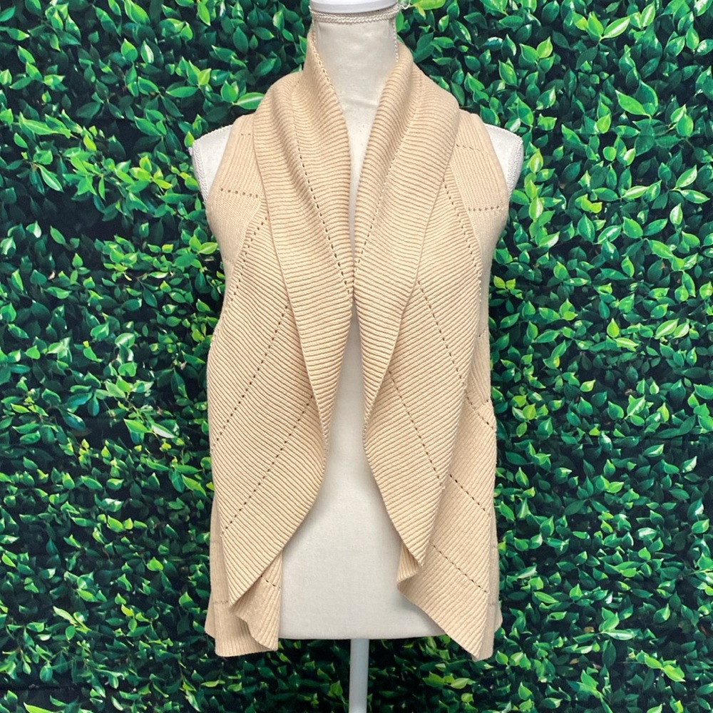 Belldini Sweater Open Front Vest Size Small